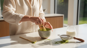 making the perfect matcha latte