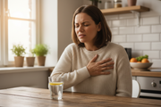 woman suffering from acid reflux