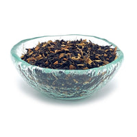 chocolate chai tea in glass dish