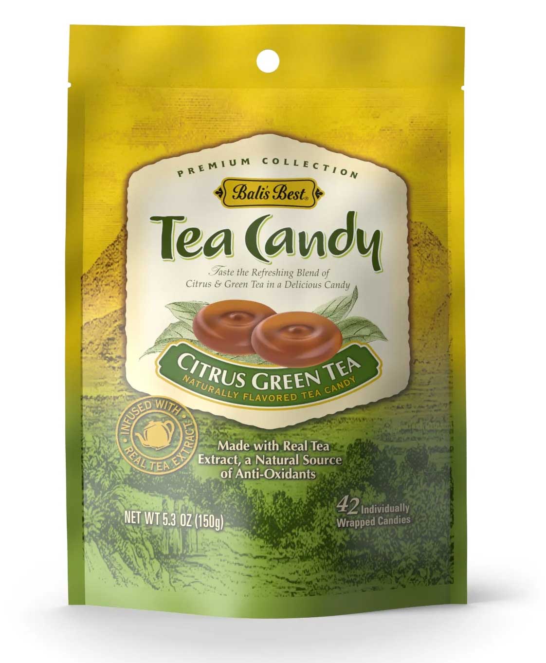 citrus green tea candy