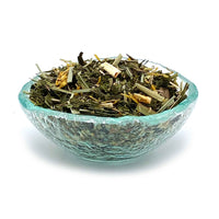 jade citrus mint tea in dish - make your own Honey Citrus Mint tea or Medicine ball tea at home!
