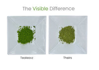 comparison of unsweetened matcha to the competition
