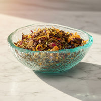 orange blossom tea in dish