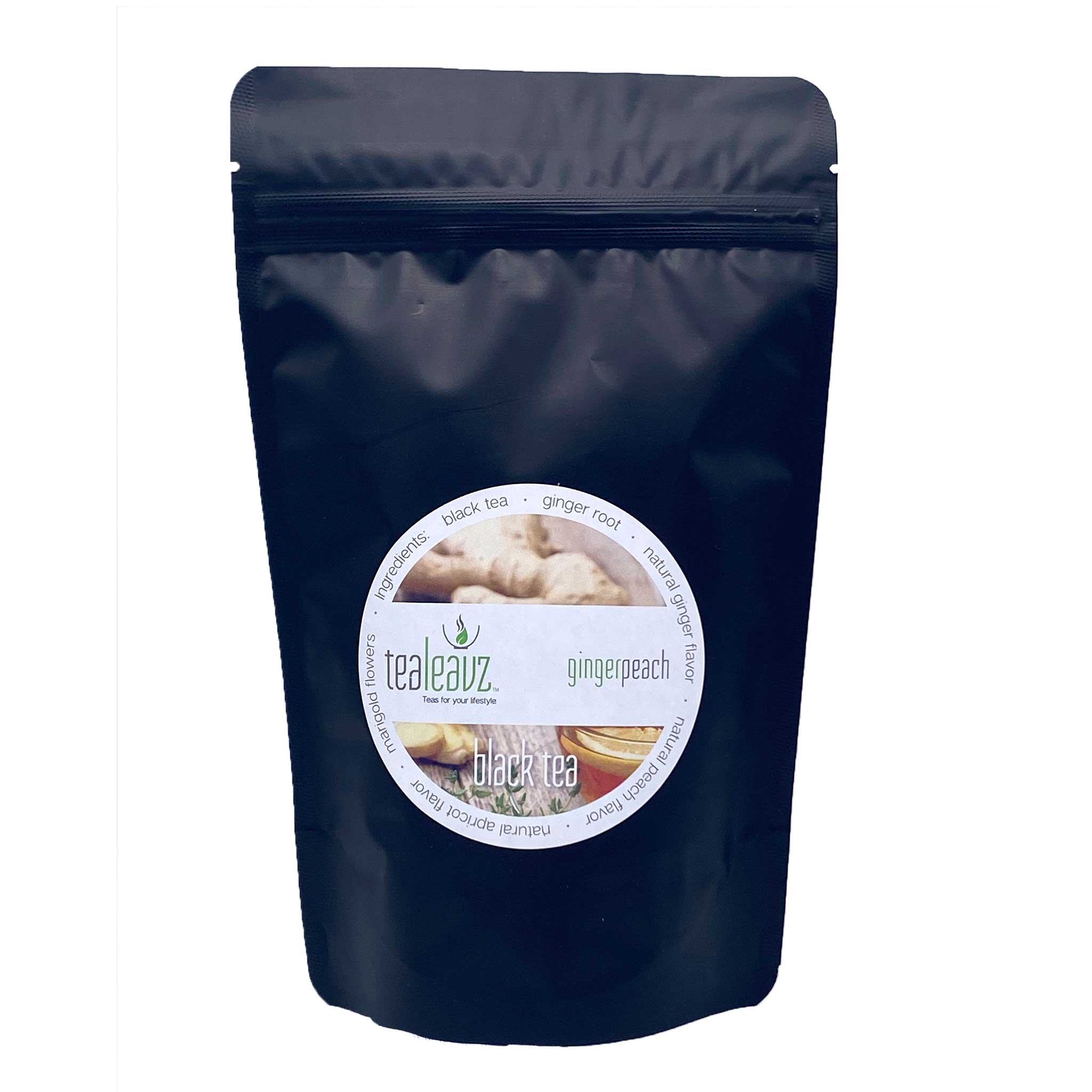 package of ginger peach black tea