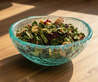 strawberry moringa tea in dish