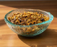 turmeric chai tea in dish