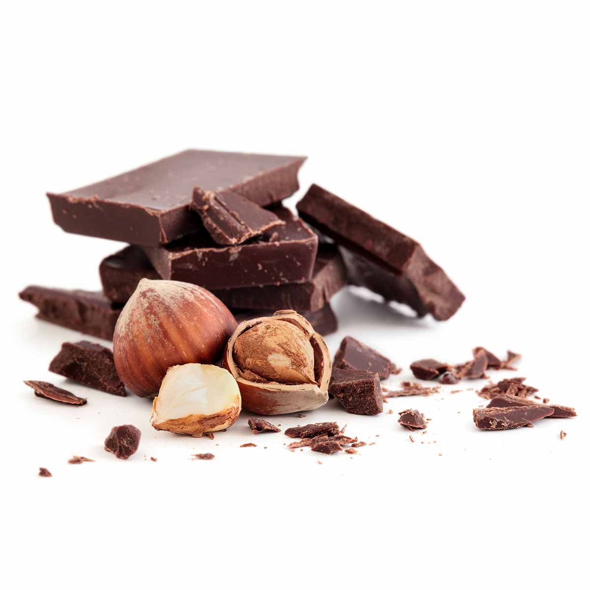 chocolate and hazelnut ingredients in Mocha Hazelnut Maté Tea