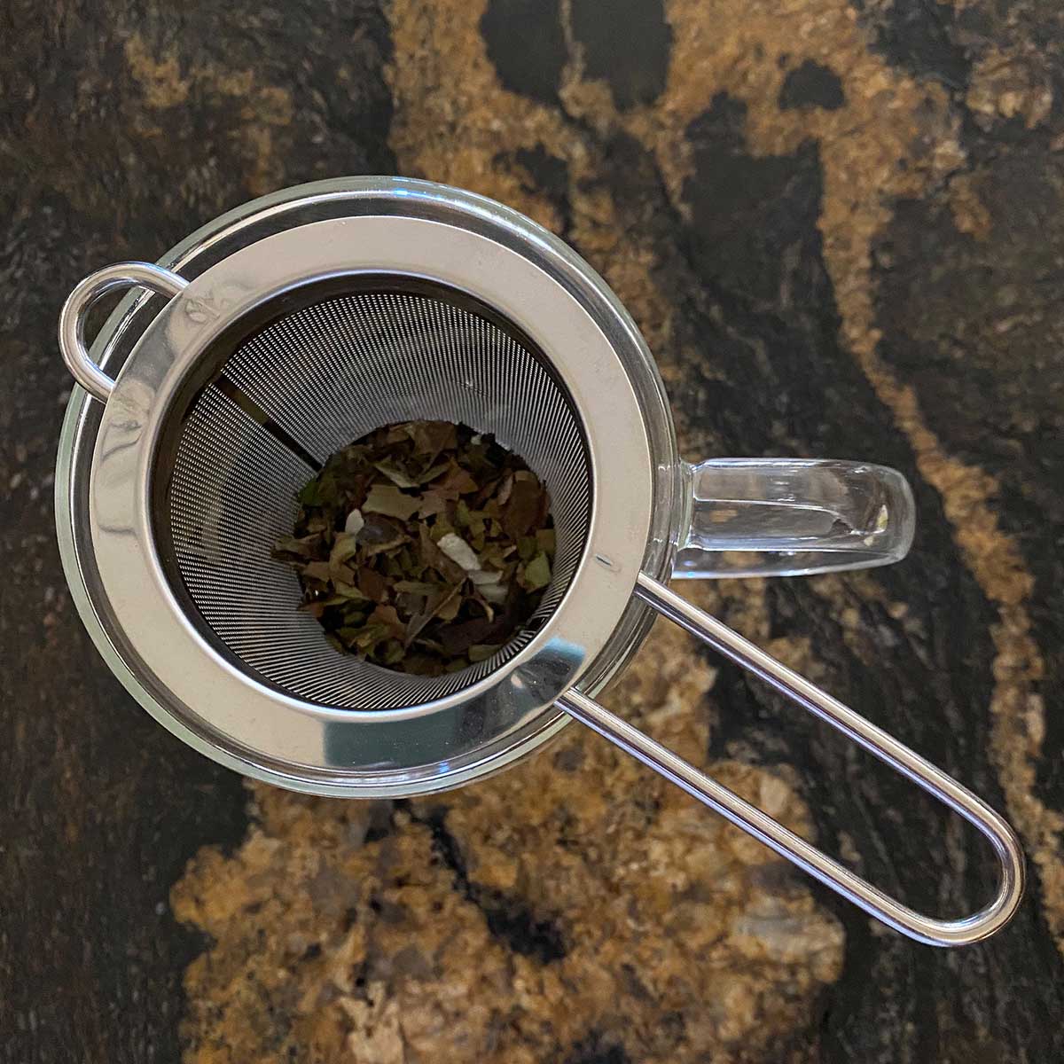 stainless steel tea strainer with loose leaf tea